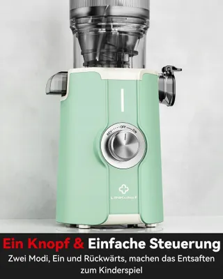LINKCHEF Slowjuicer Voor Groente En Fruit BPA-vrij 200W Lichtgroen — miniatuur 9