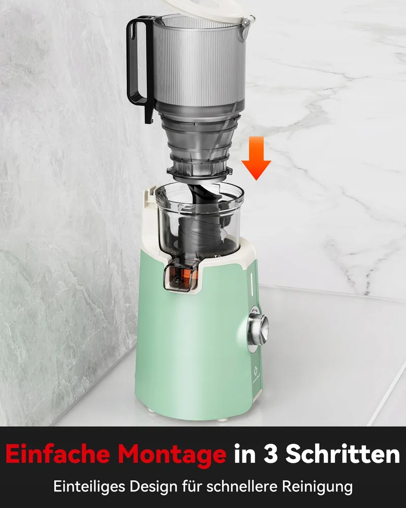 LINKCHEF Slowjuicer Voor Groente En Fruit BPA-vrij 200W Lichtgroen — foto 8