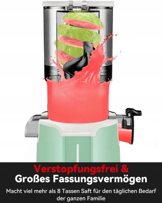 LINKCHEF Slowjuicer Voor Groente En Fruit BPA-vrij 200W Lichtgroen — miniatuur 5