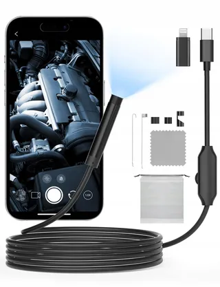 Endoscoopcamera HD 1920P 5m 8 LED IP67 Type C Android iOS — miniatuur 1