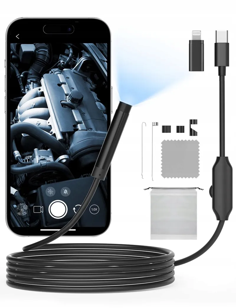 Endoscoopcamera HD 1920P 5m 8 LED IP67 Type C Android iOS — foto 1