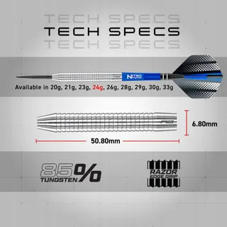 RED DRAGON Razor Edge 24g Tungsten Dartpijlen Professioneel — miniatuur 4
