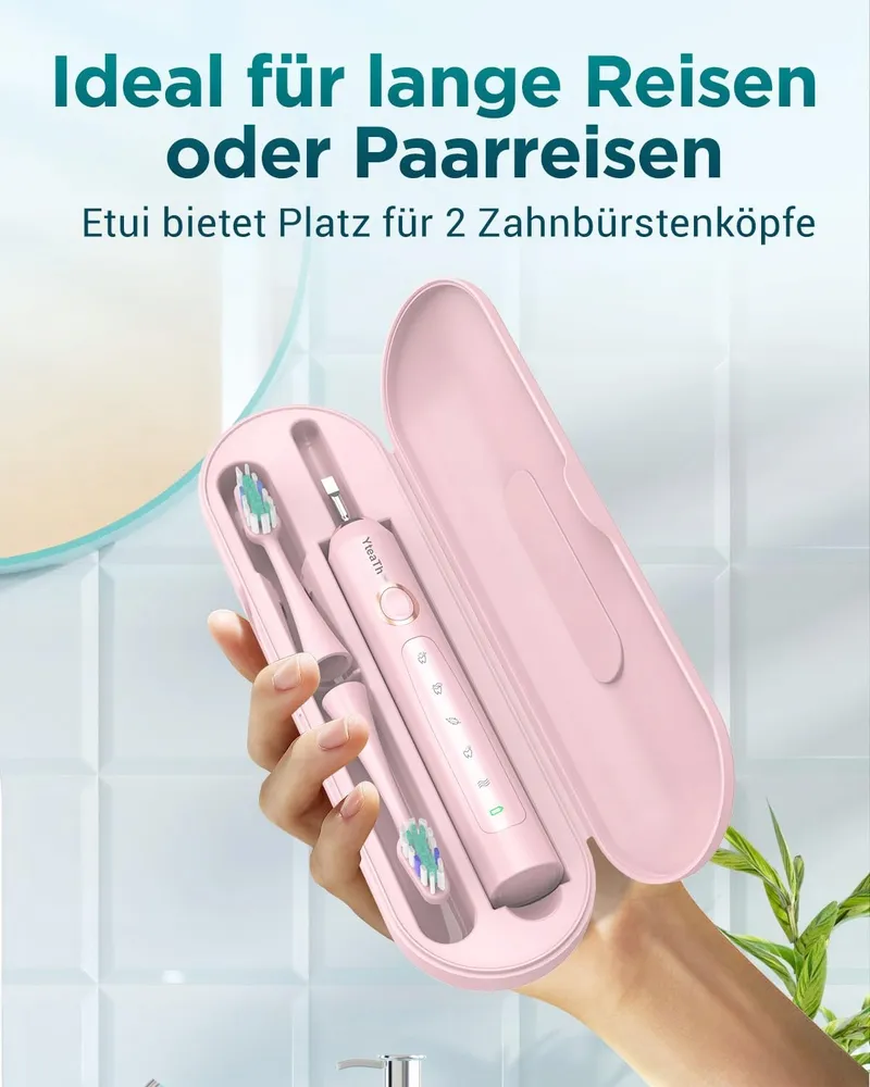 Elektrische Tandenborstel Roze 8 Opzetstukken 5 Standen 90 Dagen — foto 6
