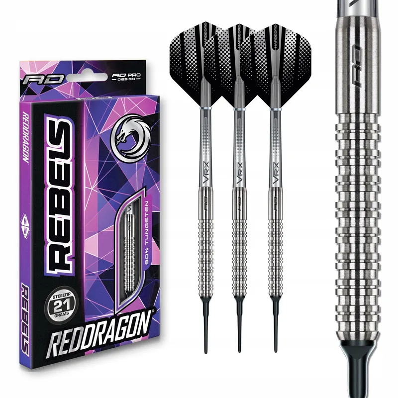 RED DRAGON Rebel 20g Softtip Darts Flights Shafts — foto 1