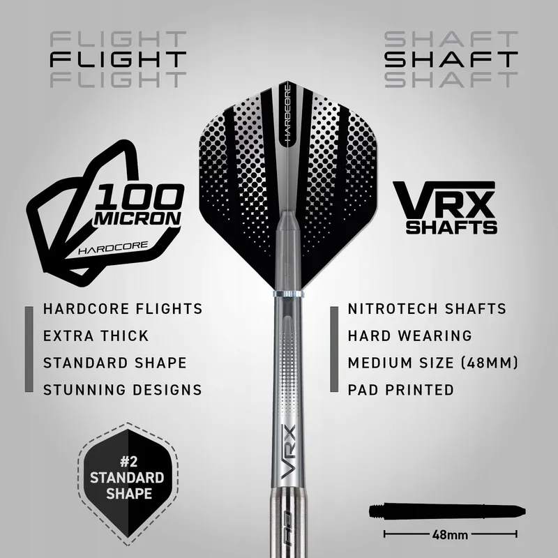 RED DRAGON Rebel 20g Softtip Darts Flights Shafts — foto 3