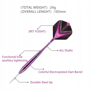 MHEKREP Dartset Steeltip 22g Metalen Punt Professioneel — miniatuur 3