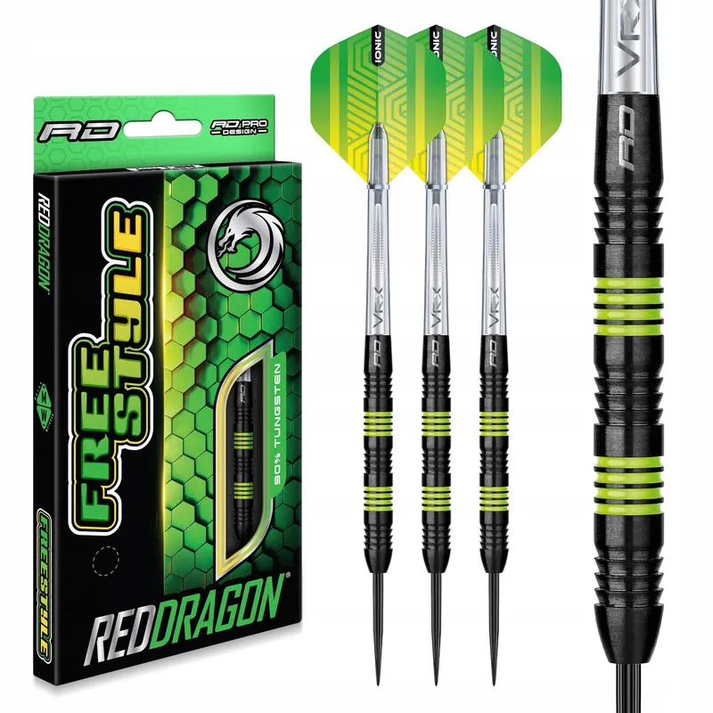 RED DRAGON Freestyle 24g Wolfraam Darts met Flights en Schachten — foto 1