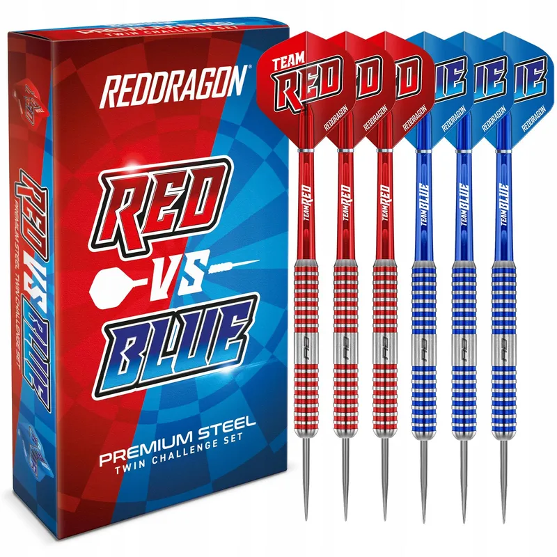 RED DRAGON Team Red vs Blue 20g Stalen Darts met Flights — foto 1