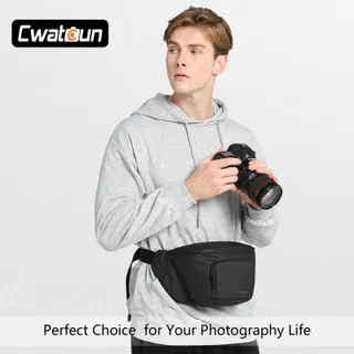 CWATCUN Cameratas DSLR Waterdicht Schoudertas Fotografen — miniatuur 9