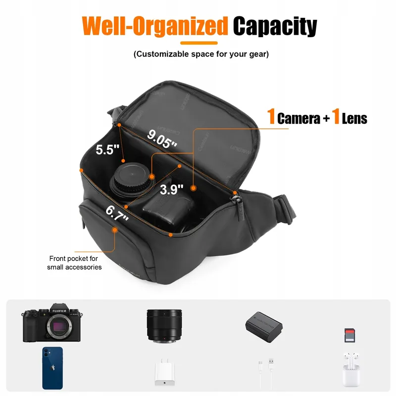 CWATCUN Cameratas DSLR Waterdicht Schoudertas Fotografen — foto 3