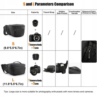 CWATCUN Cameratas DSLR Waterdicht Schoudertas Fotografen — miniatuur 2