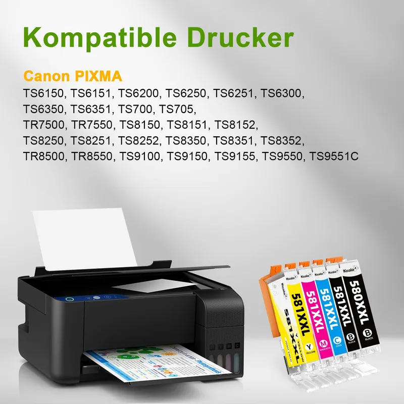KOALA 5 Inktcartridges PGI-580XXL CLI-581XXL Pixma TS TR — foto 2