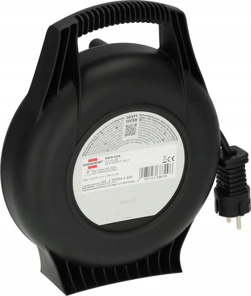 BRENNENSTUHL Vario Line Kabelhaspel USB 10m Binnen Zwart — foto 6