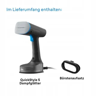 BRAUN QuickStyle 5 GS5031BL Steamer 1200W 25g/min 150ml Zwart Blauw — miniatuur 7