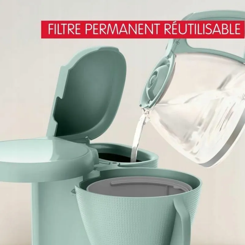 MOULINEX Koffiezetapparaat 1,25L Permanentfilter Warmhoudfunctie Eucalyptus — foto 3