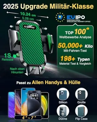 VANMASS Autohouder 4-in-1 Telefoon iPhone Android — miniatuur 3