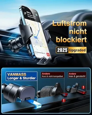 VANMASS Autohouder 4-in-1 Telefoon iPhone Android — miniatuur 5