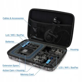 DELEYCON Hardcase GoPro Hero 13 12 11 10 9 XL Waterdicht — miniatuur 2