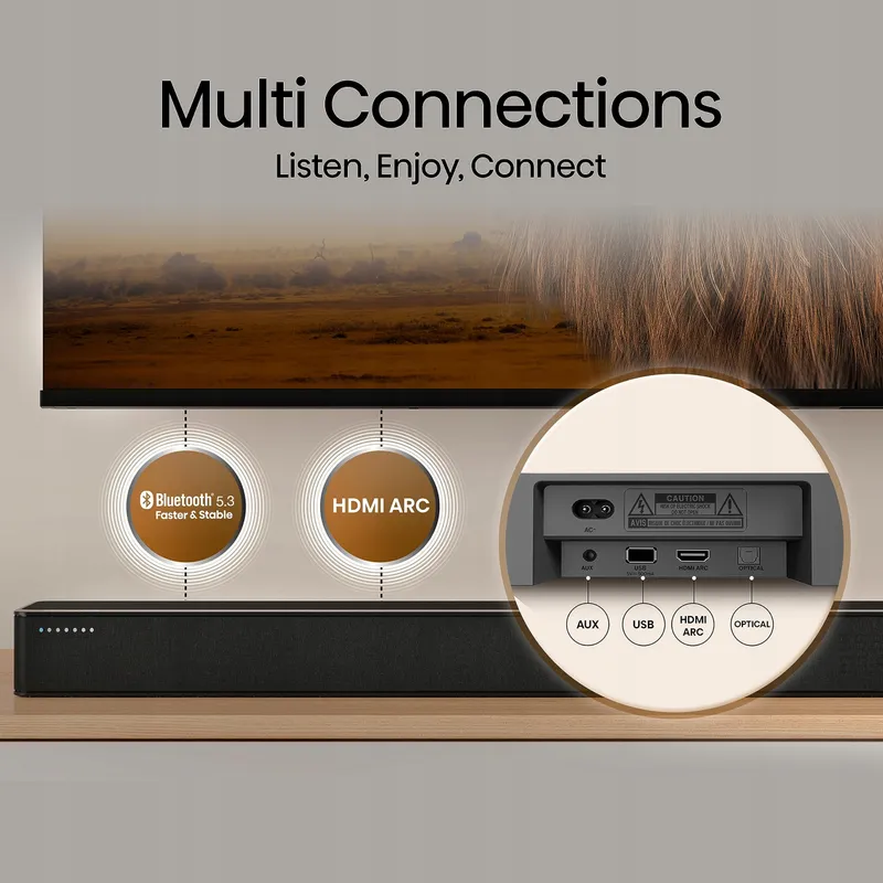 HISENSE HS2100 Soundbar 2.1 240W Dolby Audio — foto 2