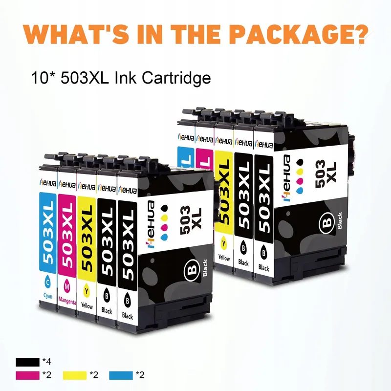 HEHUA 503XL Inktcartridges Compatibel Epson XP5200 XP5205 WF2960 — foto 7