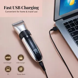 BARBERBOSS Draadloze Tondeuse Huisdieren LED Zilver — miniatuur 6