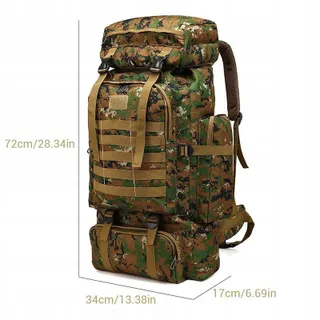 KABXHUEO Wandelrugzak 80L Waterdicht Survival Molle Outdoor — miniatuur 2