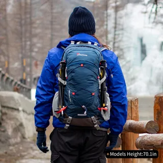 MOUNTAINTOP Trekkingrugzak 40L Unisex Regenhoes Blauw Oranje — miniatuur 8