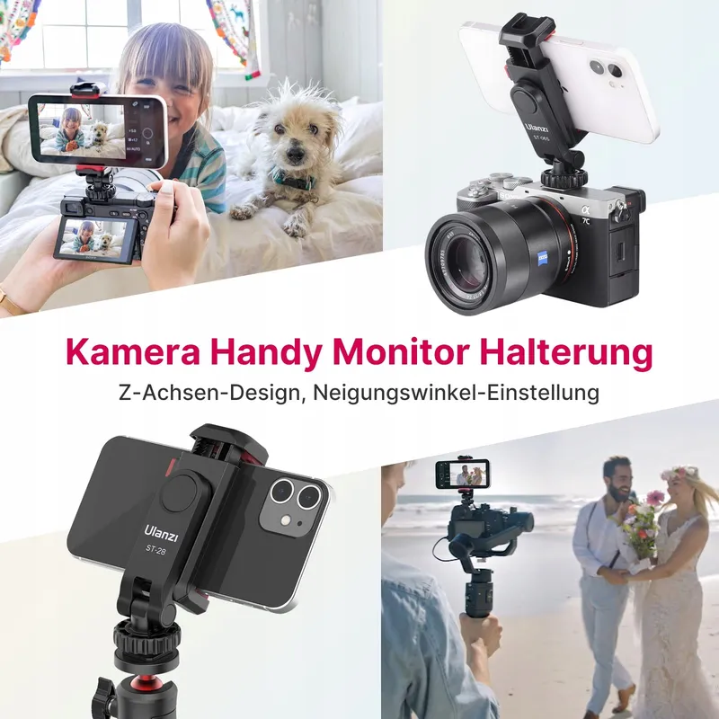 ULANZI ST-06S Telefoonhouder Statiefadapter Selfiestick 360° 180° — foto 2