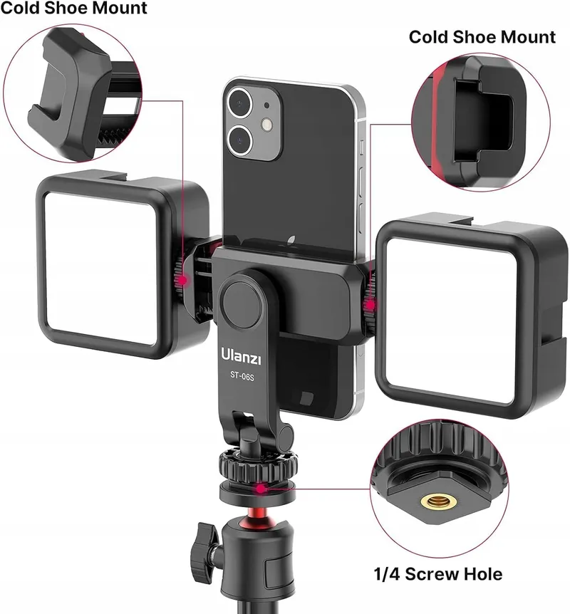 ULANZI ST-06S Telefoonhouder Statiefadapter Selfiestick 360° 180° — foto 4