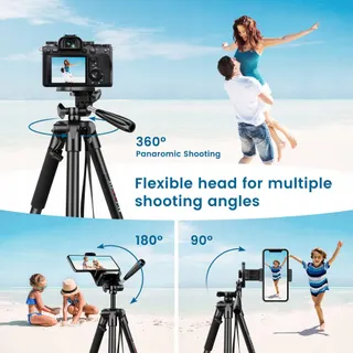JOILCAN Selfiestatief 137cm Aluminium Afstandsbediening iOS Android — miniatuur 4