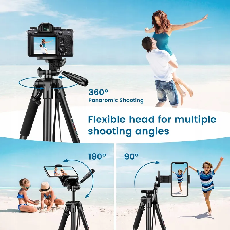 JOILCAN Selfiestatief 137cm Aluminium Afstandsbediening iOS Android — foto 4