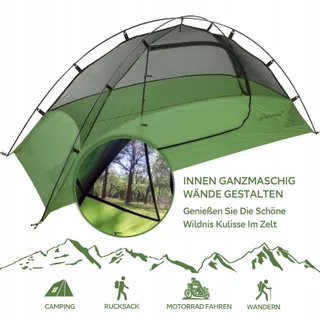 CLOSTNATURE Lichte Waterdichte 1-Persoonstent voor Trekking Bikepacking — miniatuur 4