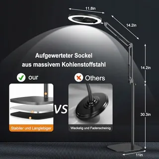 EVERSHOP Overhead Ringlicht Met Statief 10 Inch Flexibel Afstandsbediening — miniatuur 6