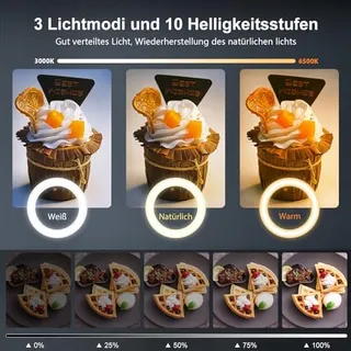 EVERSHOP Overhead Ringlicht Met Statief 10 Inch Flexibel Afstandsbediening — miniatuur 4