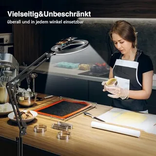 EVERSHOP Overhead Ringlicht Met Statief 10 Inch Flexibel Afstandsbediening — miniatuur 2