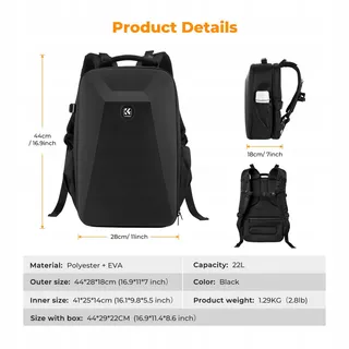 K&F CONCEPT Camerarugzak Hardschaal Laptop 15,6" Drones — miniatuur 7