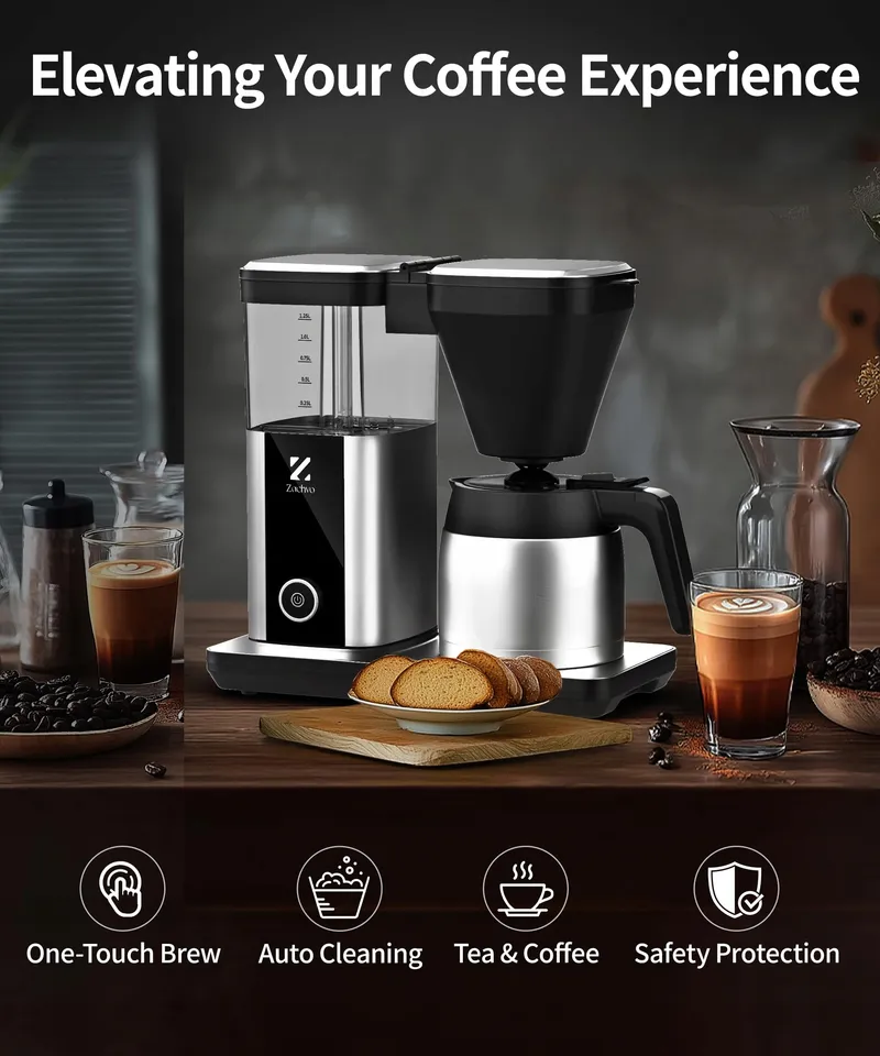 ZACHVO Koffiezetapparaat 1,25L Thermoskan Snel Temperatuurcontrole — foto 2