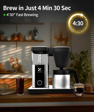 ZACHVO Koffiezetapparaat 1,25L Thermoskan Snel Temperatuurcontrole — miniatuur 3
