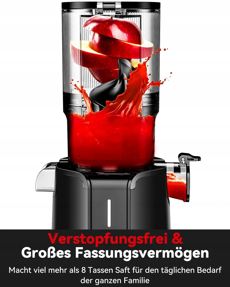 LINKCHEF Slowjuicer Voor Groente En Fruit BPA-vrij 200W Zwart — foto 5