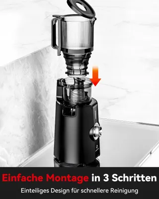 LINKCHEF Slowjuicer Voor Groente En Fruit BPA-vrij 200W Zwart — miniatuur 8