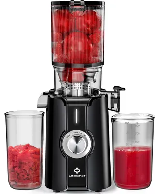 LINKCHEF Slowjuicer Voor Groente En Fruit BPA-vrij 200W Zwart — miniatuur 1