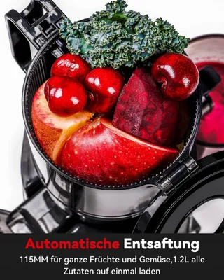LINKCHEF Slowjuicer Voor Groente En Fruit BPA-vrij 200W Zwart — miniatuur 3