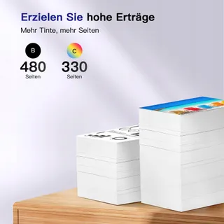 VVQV Inktcartridges 302XL HP 302 Zwart Kleur Envy Officejet — miniatuur 3