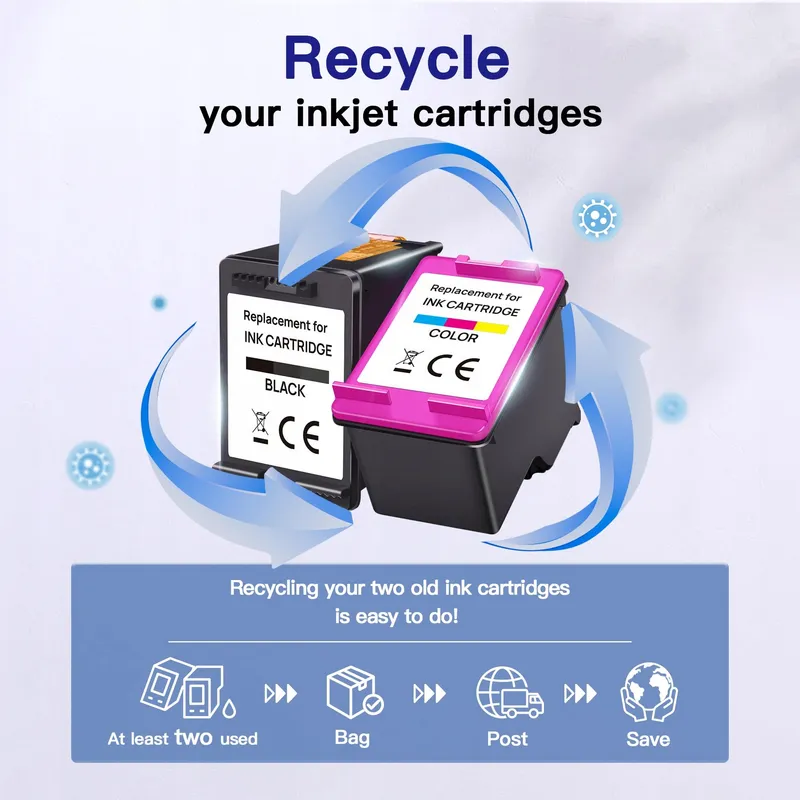 VVQV Inktcartridges 302XL HP 302 Zwart Kleur Envy Officejet — foto 6