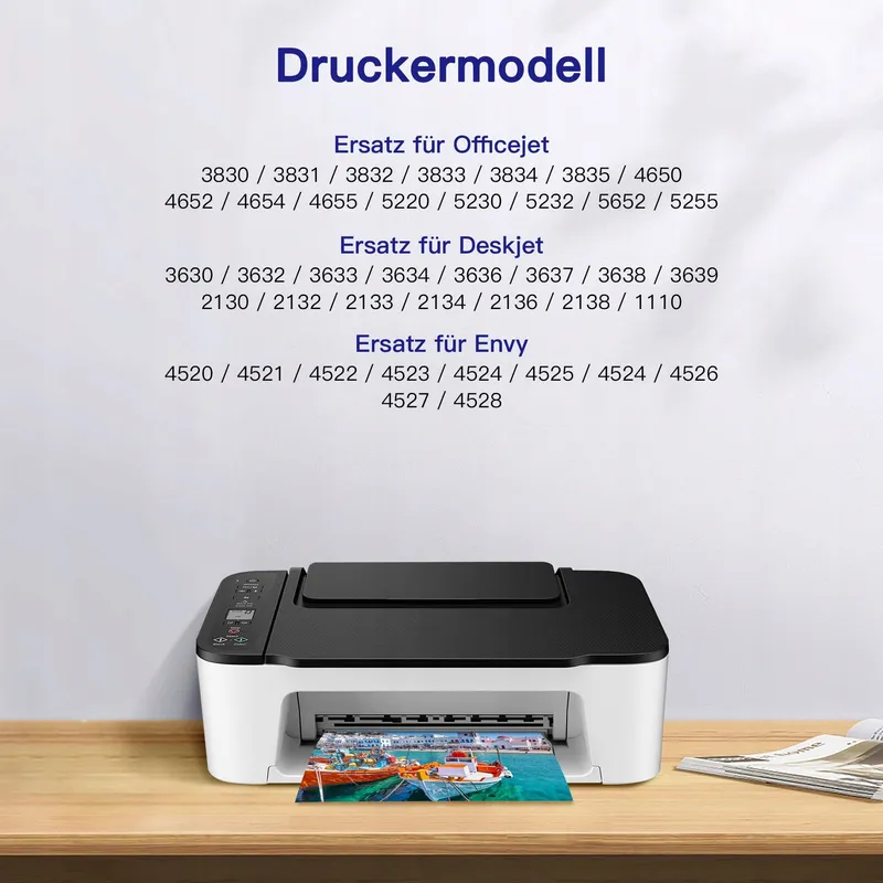 VVQV Inktcartridges 302XL HP 302 Zwart Kleur Envy Officejet — foto 2