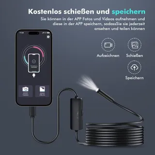 LOVCOYO Endoscoopcamera Type-C 8 LED Android iOS 5m — miniatuur 8