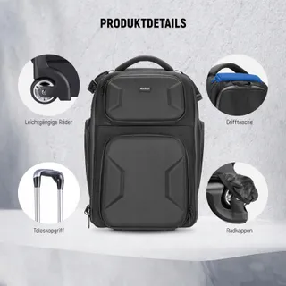 NEEWER PB027 Camerarugzak Wieltjes Waterdicht Laptopvak — miniatuur 8