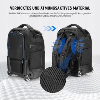 NEEWER PB027 Camerarugzak Wieltjes Waterdicht Laptopvak — miniatuur 5