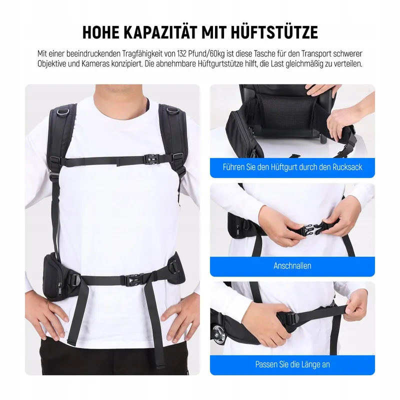 NEEWER PB027 Camerarugzak Wieltjes Waterdicht Laptopvak — foto 7