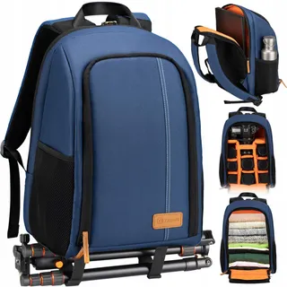 TARION Camerarugzak DSLR Waterdicht Licht Laptopvak 15 Inch Blauw
